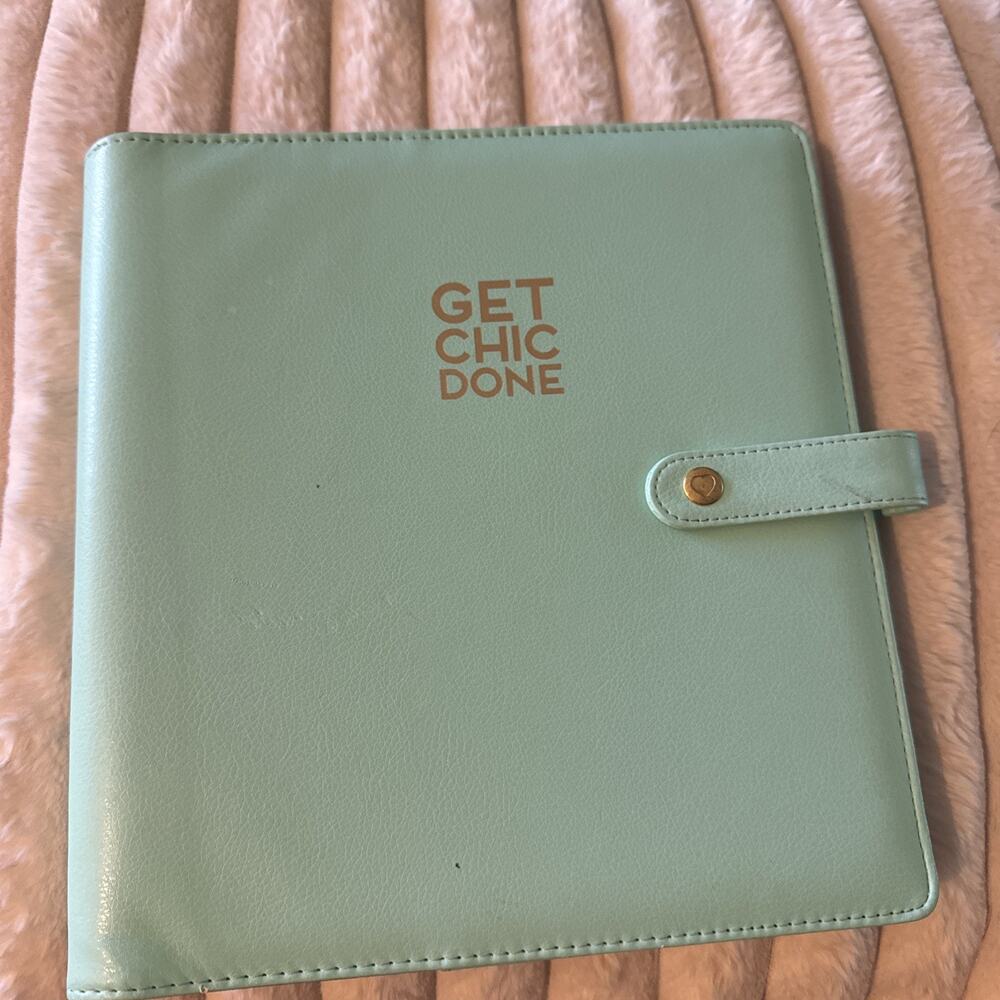 The Happy Planner Binder Cover Teal And Blue Get Chic Done Snap Closure Journal
